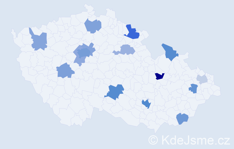 Jméno: 'Carla', počet výskytů 32 v celé ČR