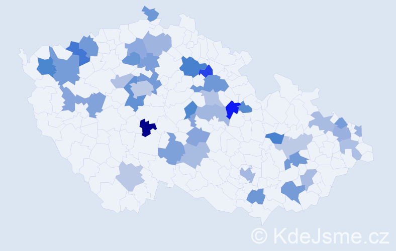 Jméno: 'Melinda', počet výskytů 63 v celé ČR