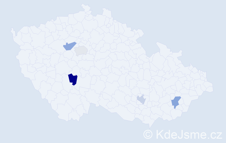 Jméno: 'Julie-Anna', počet výskytů 5 v celé ČR