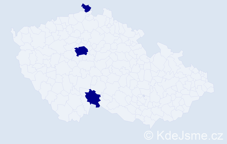 Jméno: 'Jáchym Petr', počet výskytů 3 v celé ČR