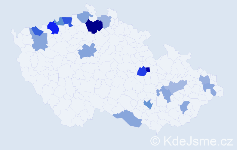 Jméno: 'Roger', počet výskytů 39 v celé ČR