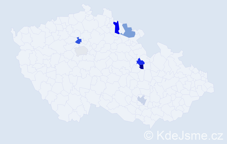 Jméno: 'Daniel Jaroslav', počet výskytů 7 v celé ČR