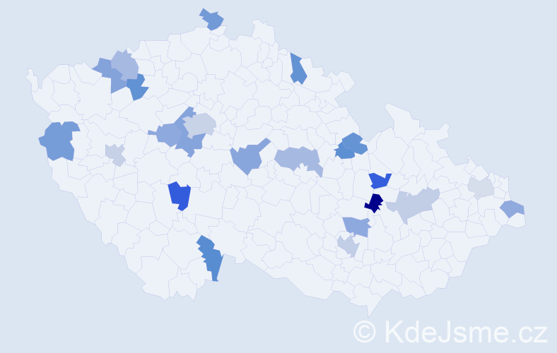 Jméno: 'Lilia', počet výskytů 29 v celé ČR