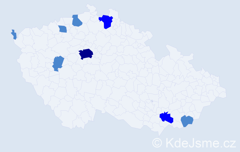 Jméno: 'Aileen', počet výskytů 12 v celé ČR