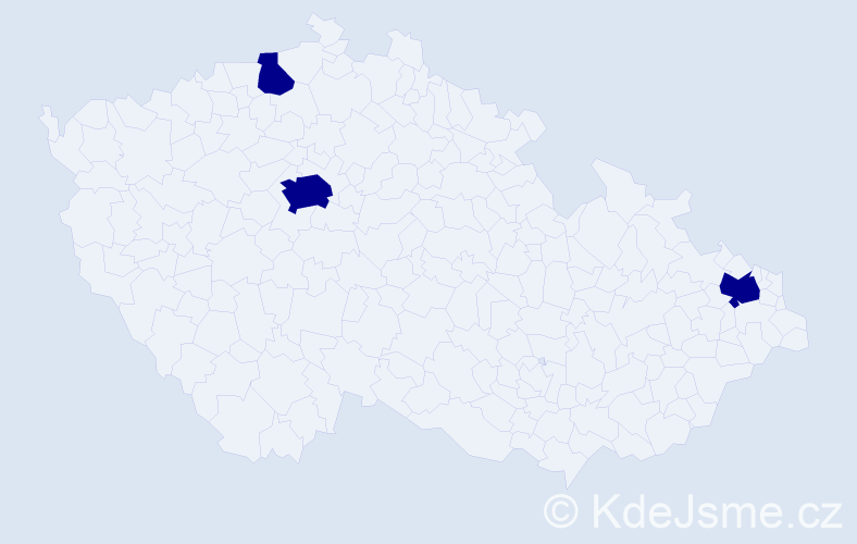 Jméno: 'To Nhu', počet výskytů 3 v celé ČR