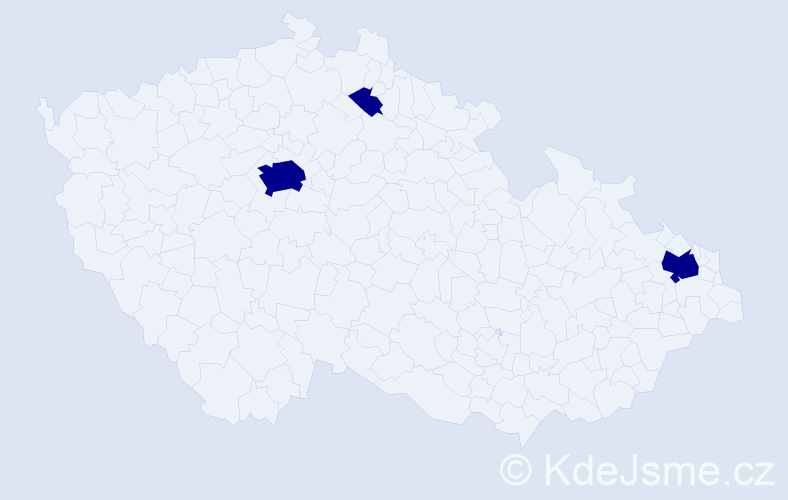 Jméno: 'Reggie', počet výskytů 3 v celé ČR