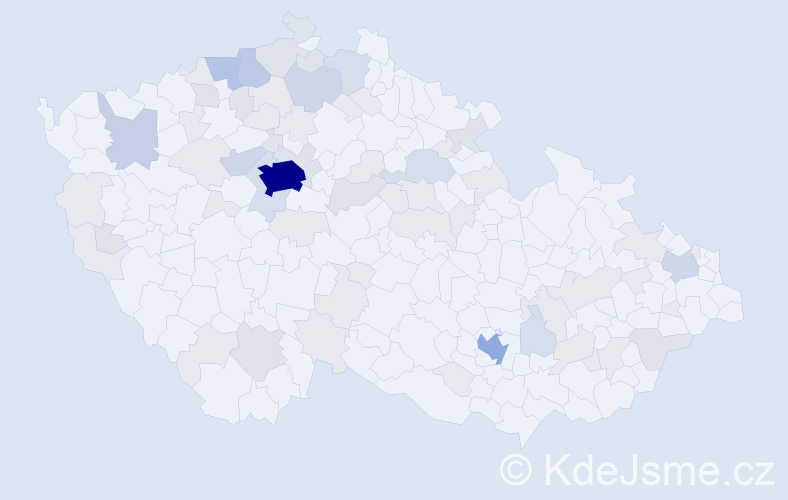 Jméno: 'Vladimir', počet výskytů 167 v celé ČR