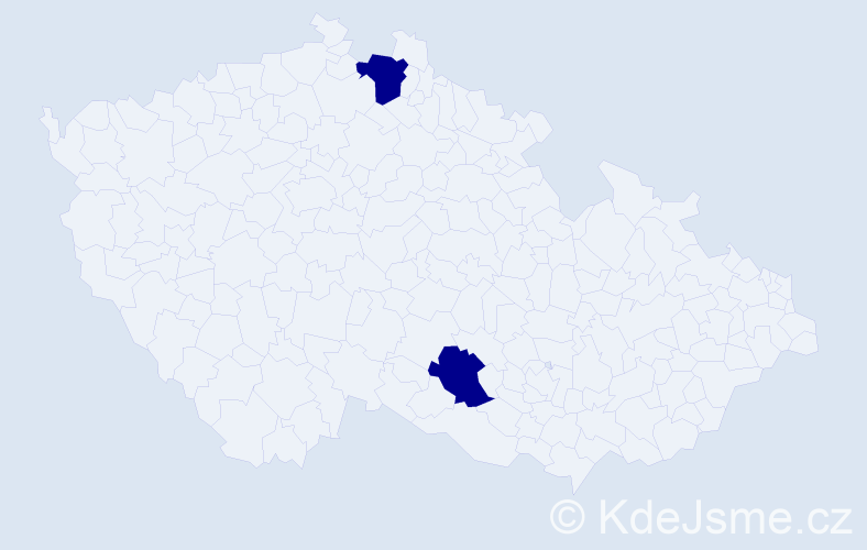 Jméno: 'Štěpán James', počet výskytů 2 v celé ČR