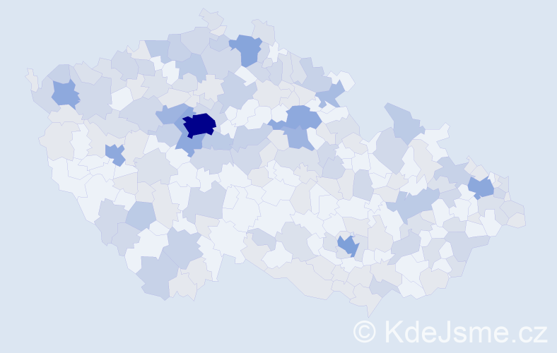 Jméno: 'Vendelín', počet výskytů 391 v celé ČR