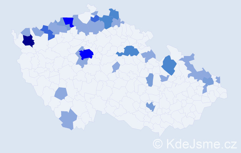 Jméno: 'Harald', počet výskytů 69 v celé ČR