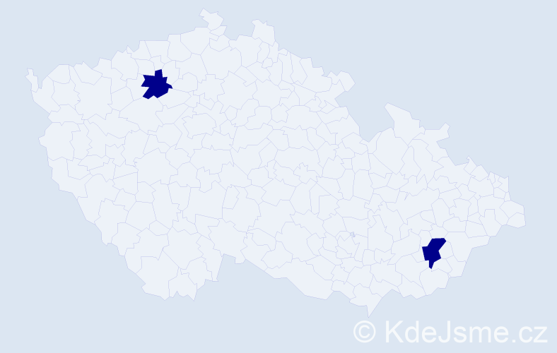 Jméno: 'Jacob Paul', počet výskytů 2 v celé ČR