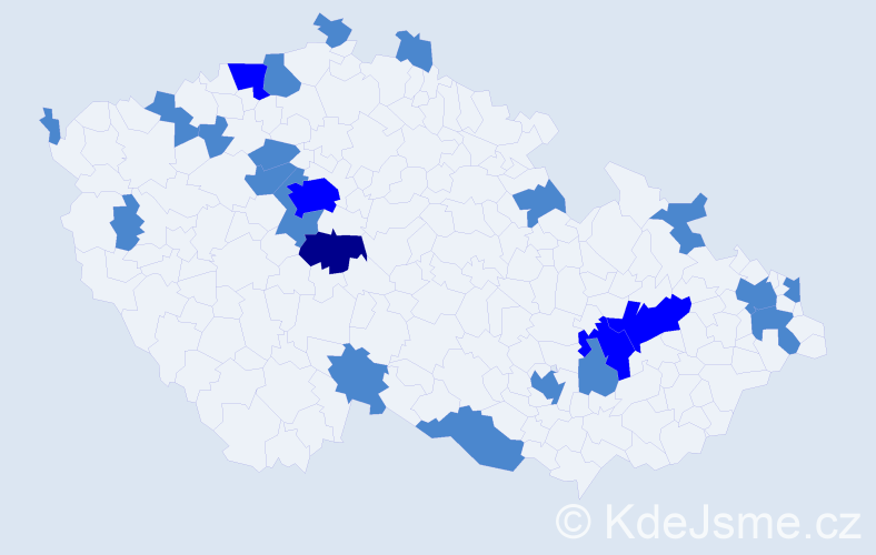 Jméno: 'Jirka', počet výskytů 30 v celé ČR