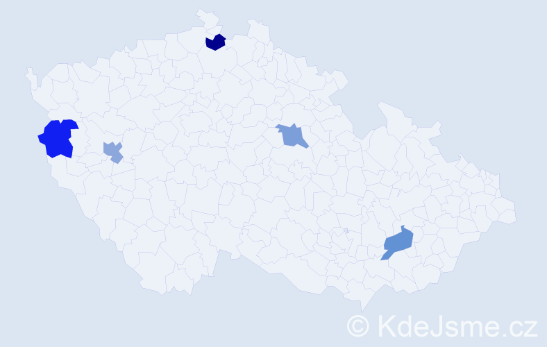 Jméno: 'Hai Ninh', počet výskytů 5 v celé ČR