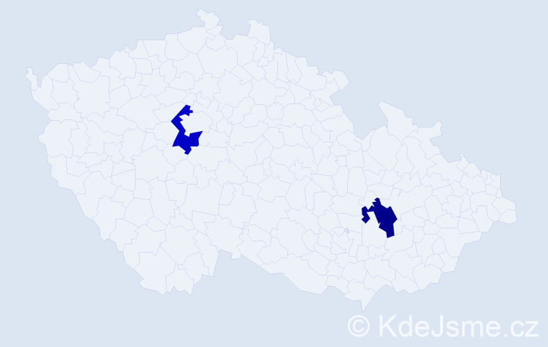 Jméno: 'Oksana Vladimirovna', počet výskytů 2 v celé ČR