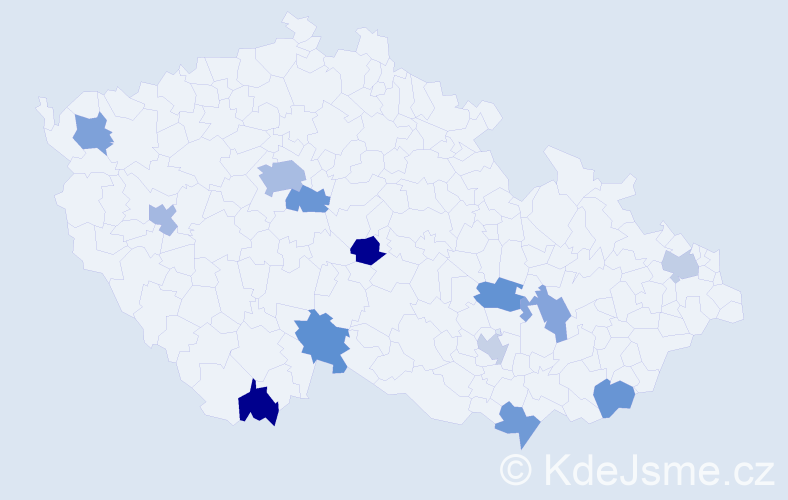Jméno: 'Niklas', počet výskytů 17 v celé ČR