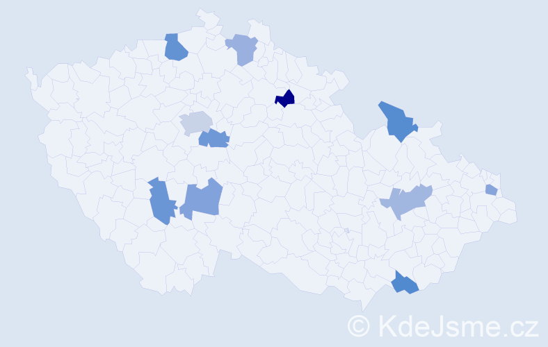 Jméno: 'Marie Terezie', počet výskytů 14 v celé ČR