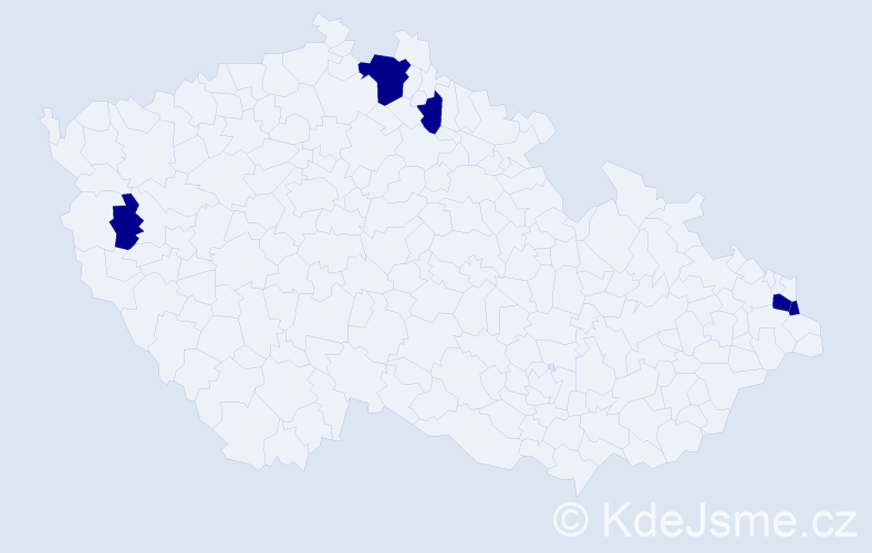 Jméno: 'Pawel', počet výskytů 5 v celé ČR