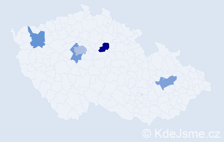 Jméno: 'Darya', počet výskytů 7 v celé ČR