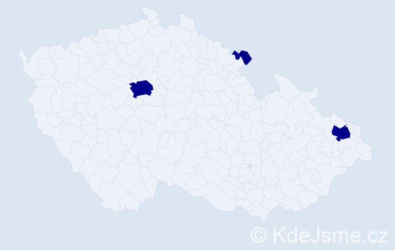 Jméno: 'Isabela Anna', počet výskytů 3 v celé ČR