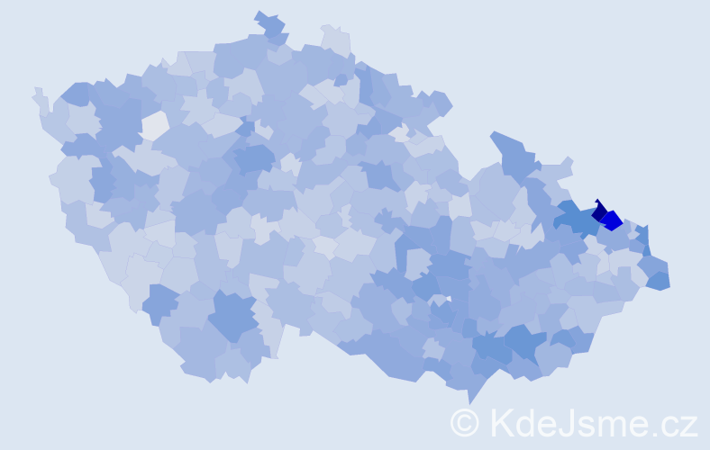 Jméno: 'Hedvika', počet výskytů 5834 v celé ČR