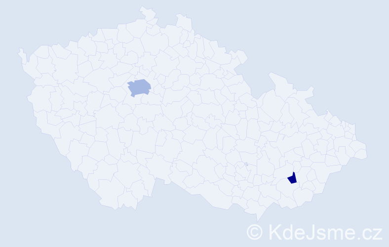 Jméno: 'Aiden', počet výskytů 4 v celé ČR