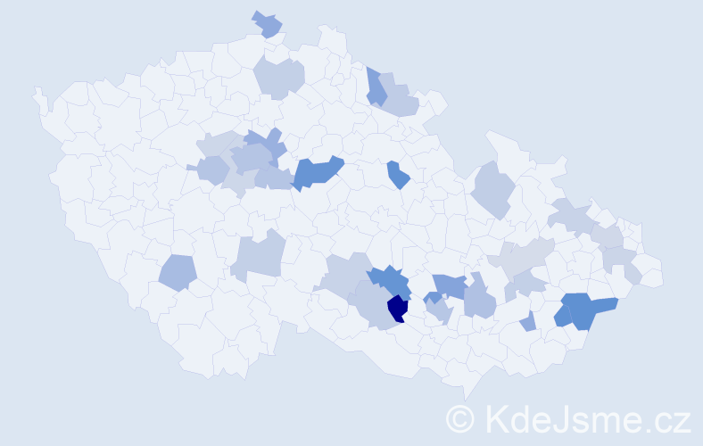 Jméno: 'Radvan', počet výskytů 56 v celé ČR