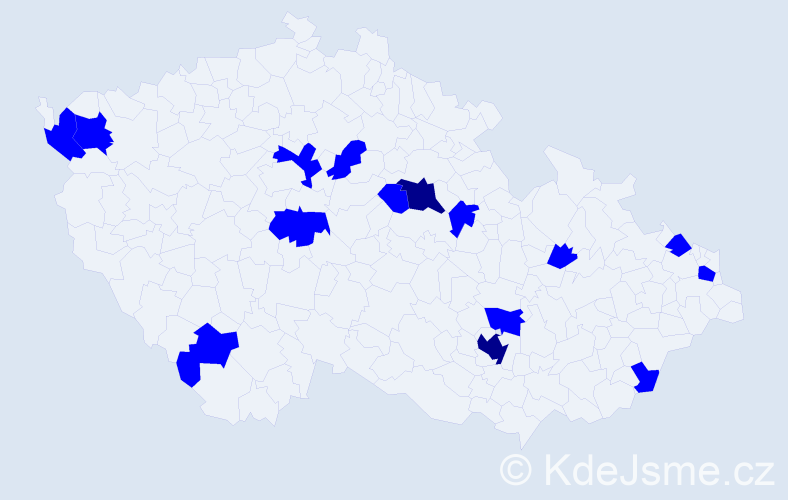 Jméno: 'Matyáš Petr', počet výskytů 17 v celé ČR