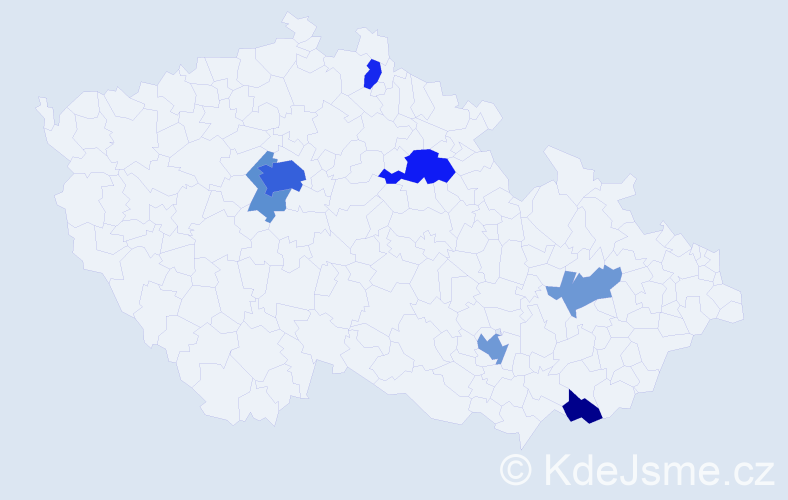 Jméno: 'Mahmoud', počet výskytů 18 v celé ČR