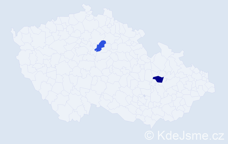 Jméno: 'Veronika Beáta', počet výskytů 2 v celé ČR