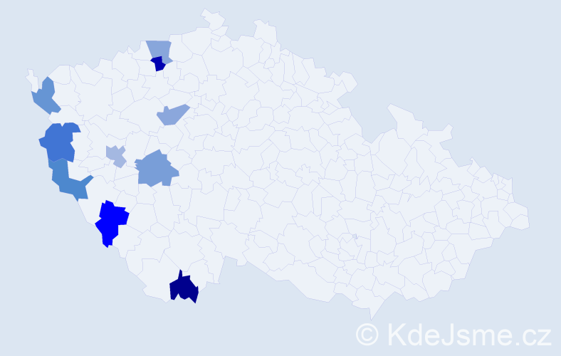 Jméno: 'Van Tri', počet výskytů 10 v celé ČR