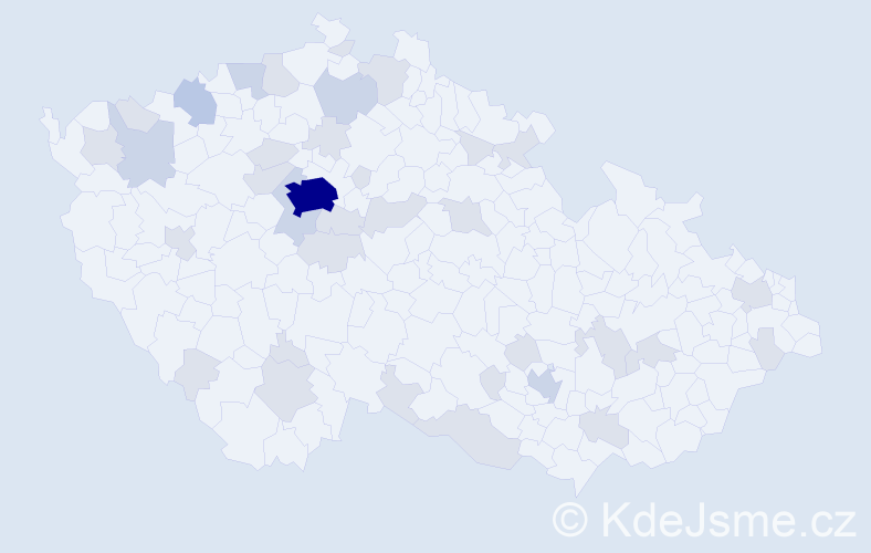 Jméno: 'Jevgenij', počet výskytů 68 v celé ČR