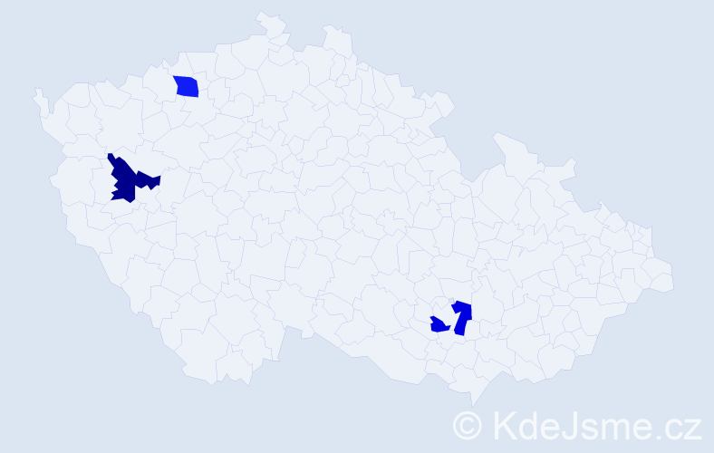 Jméno: 'Eliška Grace', počet výskytů 3 v celé ČR