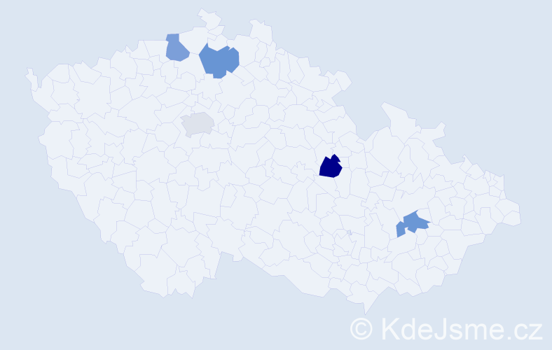 Jméno: 'Leontiy', počet výskytů 5 v celé ČR