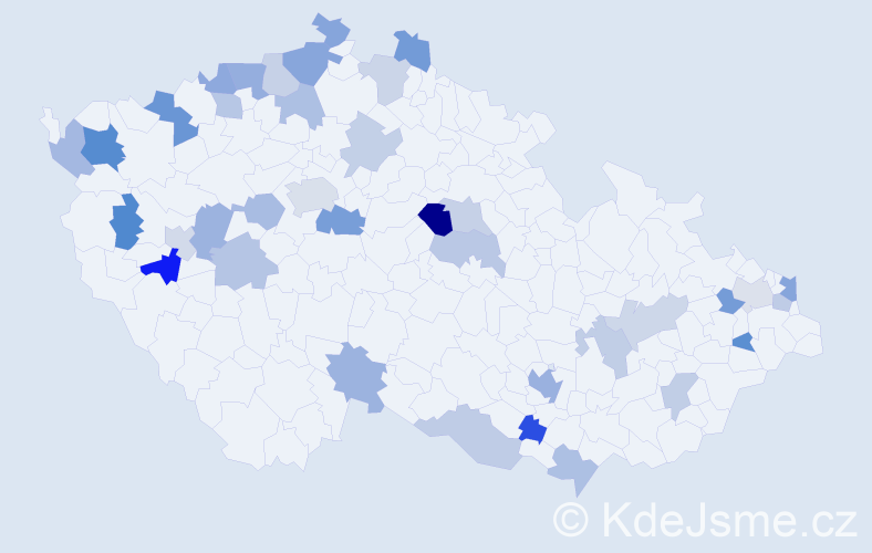Jméno: 'Rene', počet výskytů 55 v celé ČR