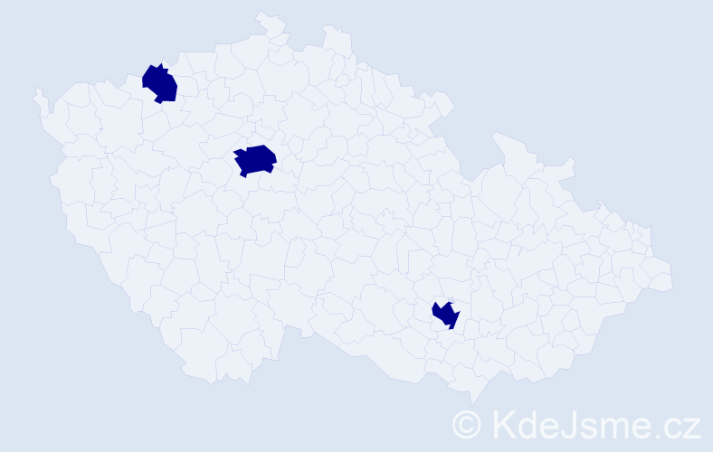 Jméno: 'Jacob Thomas', počet výskytů 3 v celé ČR