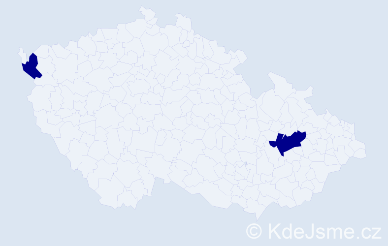 Jméno: 'Sanchir', počet výskytů 2 v celé ČR