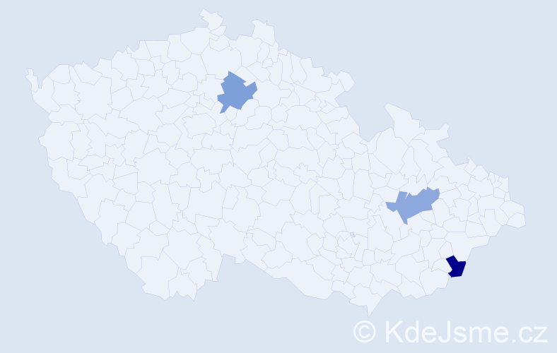 Jméno: 'Trinh', počet výskytů 3 v celé ČR