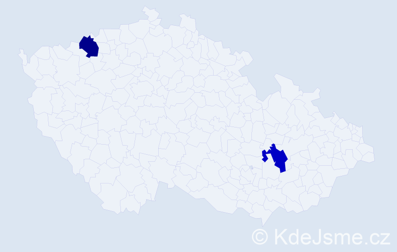 Jméno: 'Matty', počet výskytů 2 v celé ČR