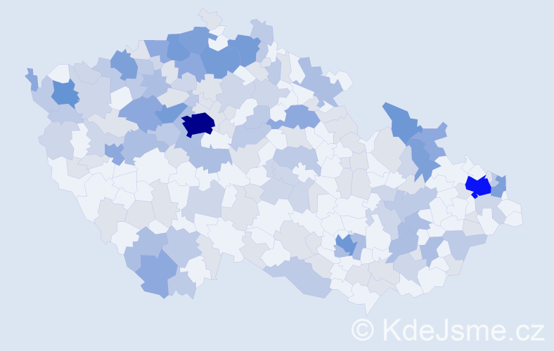 Jméno: 'Etela', počet výskytů 388 v celé ČR