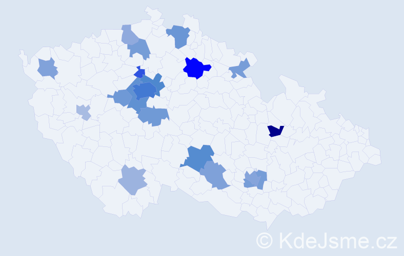 Jméno: 'Mína', počet výskytů 44 v celé ČR
