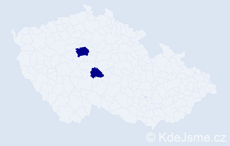Jméno: 'Batdulam', počet výskytů 2 v celé ČR