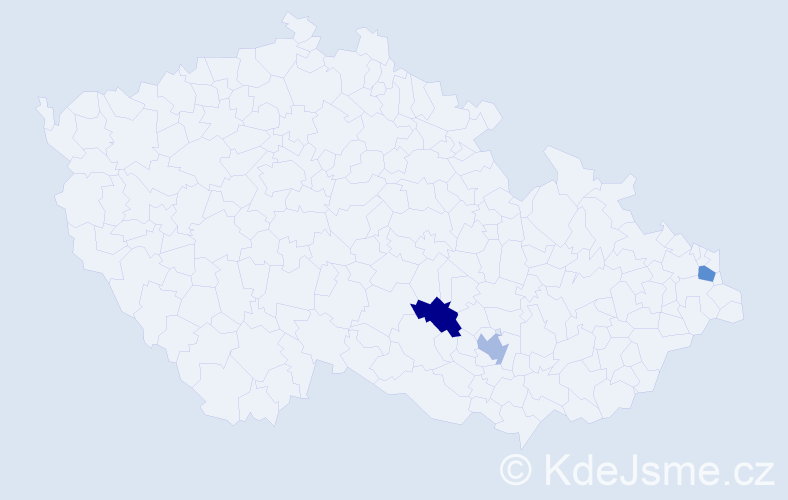 Jméno: 'Samael', počet výskytů 3 v celé ČR