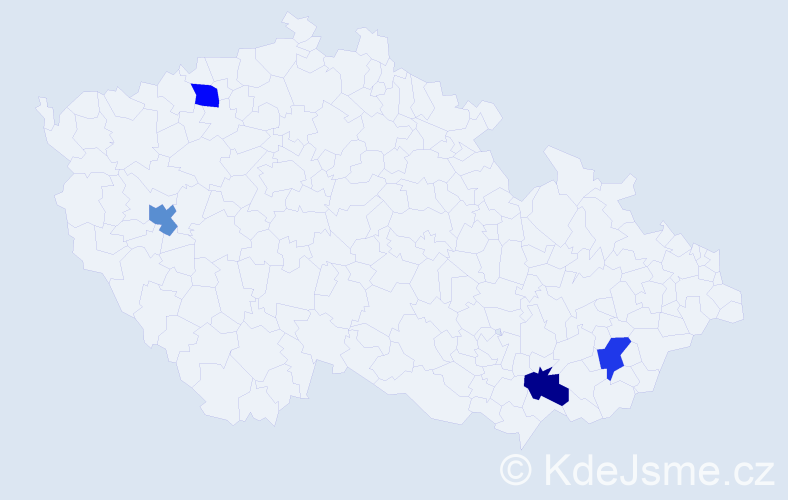 Jméno: 'Michael Alexandr', počet výskytů 4 v celé ČR
