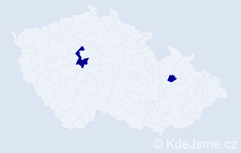 Jméno: 'Thea Sarah', počet výskytů 2 v celé ČR