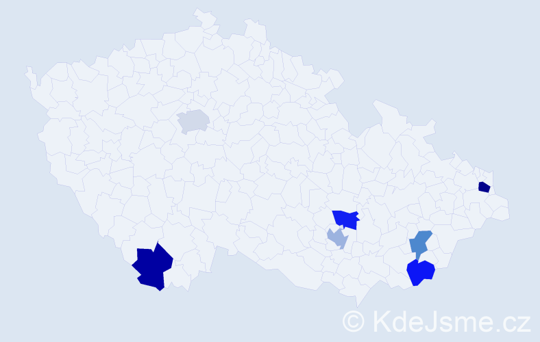 Jméno: 'Jerguš', počet výskytů 8 v celé ČR