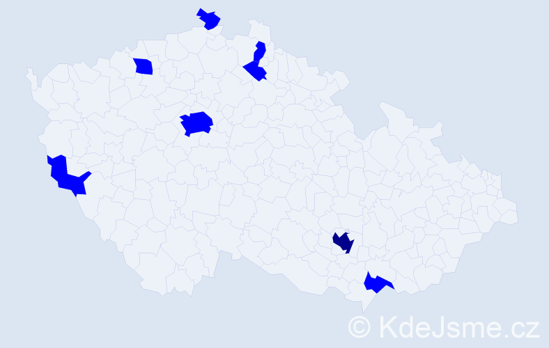 Jméno: 'Amel', počet výskytů 9 v celé ČR