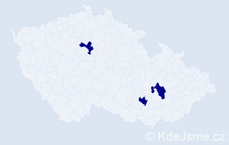 Jméno: 'Dustin', počet výskytů 3 v celé ČR