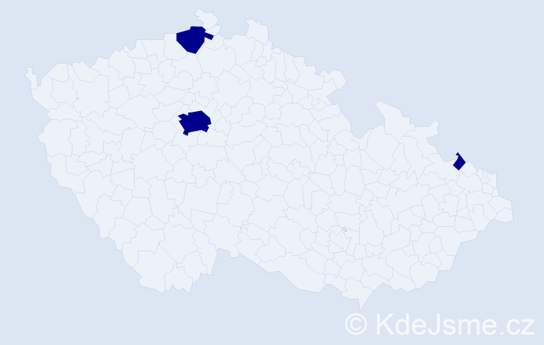 Jméno: 'Dagmar Marie', počet výskytů 3 v celé ČR