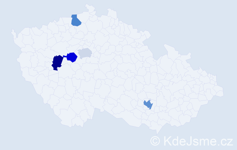Jméno: 'Ol'ga', počet výskytů 6 v celé ČR