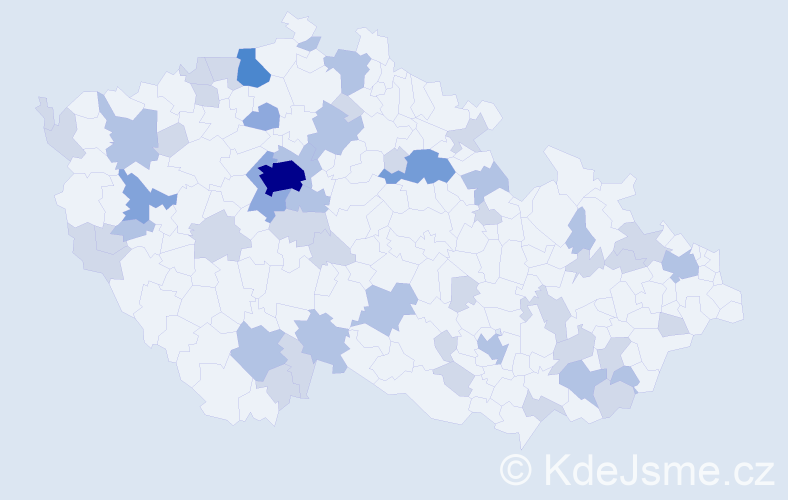 Jméno: 'Victorie', počet výskytů 100 v celé ČR